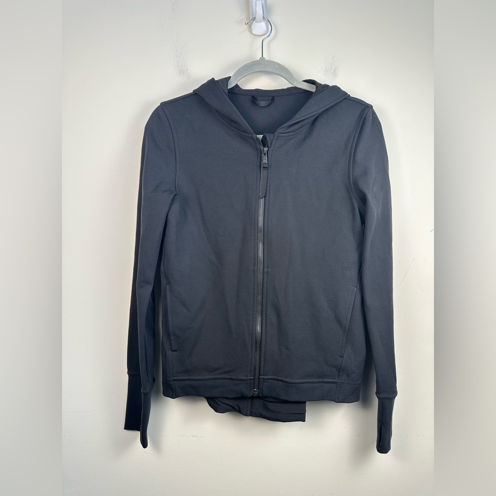 Lululemon Trek Jacket Women 4 Black Excellent Full Zip Hoodie Activewear 1219
